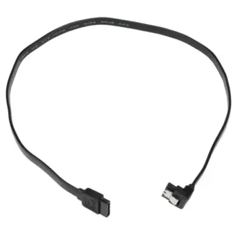 Кабель интерфейсный Cablexpert CC-SATAM-DATA90-BL-50CM SATA, Sata3 7pin/7pin, мет.защелка, 50см,черный,пакет
