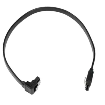 Кабель интерфейсный Cablexpert CC-SATAM-DATA90-BL-30CM SATA, Sata3 7pin/7pin, мет.защелка, 30см,черный, пакет