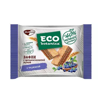 Вафли Eco-botanica с черникой, 145 гр.