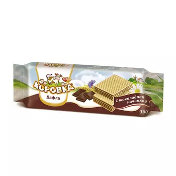 Вафли Коровка с шоколадной начинкой, Рот Фронт, 300 гр.