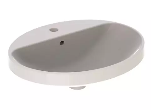 Раковина Geberit Variform 500.720.01.2 55x45 см овальная с переливом с отверстием под смеситель
