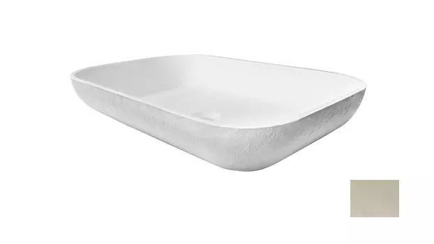 Раковина накладная Acquabella Lavabo ON-TOP LAVABO_ON-TOP_RECTANGLE_SLATE_CREMA 58х38х11 см crema