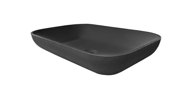 Раковина накладная Acquabella Lavabo ON-TOP LAVABO_ON-TOP_RECTANGLE_SLATE_NEGRO 58х38х11 см negro