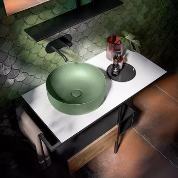 Рукомойник Kerasan Nolita, 40x15, 534411, Verde muschio