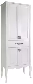 Шкаф-пенал ASB-Woodline Модерн 60 белый/патина серебро, 11258