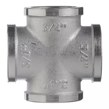 Крестовина Valtec 3/4 ВР(г) х 3/4 ВР(г) х 3/4 ВР(г) х 3/4 ВР(г) латунная (VTr.760.N.0005)