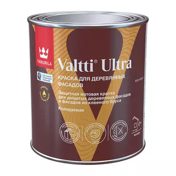 Краска фасадная по дереву Tikkurila/Tikkivala Valtti Ultra водно-дисперсионная база A белая 0,9 л