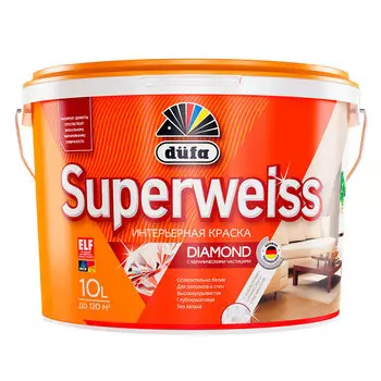 Краска интерьерная Dufa Superweiss RD4 база 1 белая 10 л