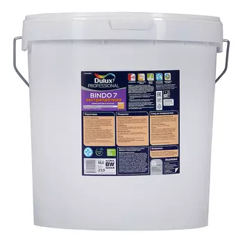 Краска моющаяся Dulux Bindo 7 экстрапрочная база BW белая 18 л