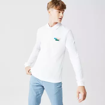 Мужское поло Lacoste с длинным рукавом