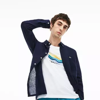 Мужская льняная рубашка Lacoste Regular Fit