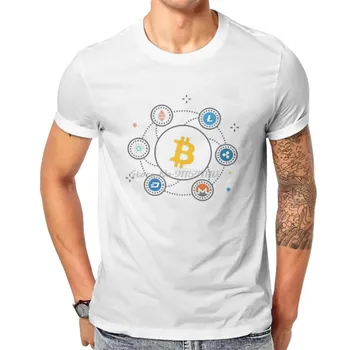 Биткойн Криптовалюта Art Love Support Футболка Новое поступление Графический унисекс Винтаж Лето Унисекс с коротким рукавом Хлопковая футболка в стиле Харадзюку Унисекс L