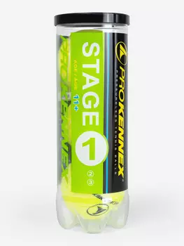 Мяч теннисный PROKENNEX STAGE 1 Yellow/Green (3 шт), Желтый