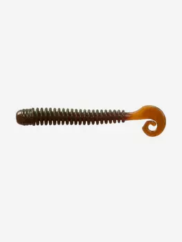 Мягкая приманка LureMax CHEEKY WORM, 4''/10см, 003, Motor Oil (6 шт), Коричневый