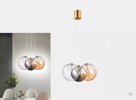 Подвесной светильник ILamp DROP 8110P/3 BR-MLT