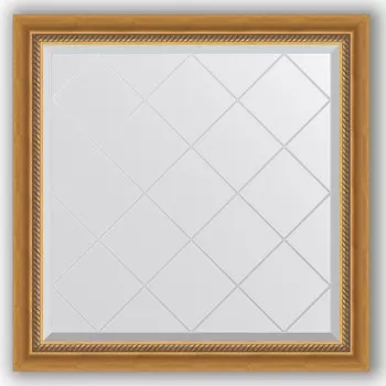 Зеркало 83x83 см состаренное золото с плетением Evoform Exclusive-G BY 4303