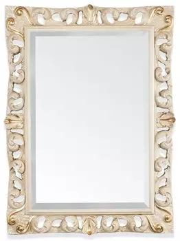 Зеркало 87х116 см слоновая кость/золото Tiffany World TW03539avorio/oro
