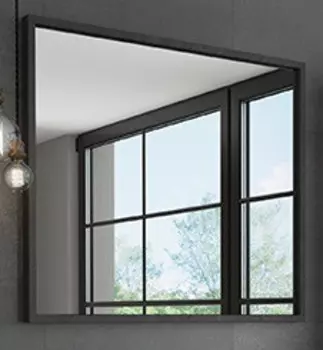 Зеркало 90x80 см черный глянец Comforty Бредфорд 00004147988