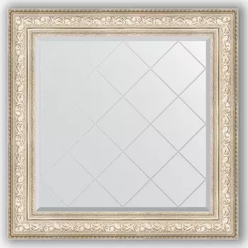 Зеркало 90x90 см виньетка серебро Evoform Exclusive-G BY 4340