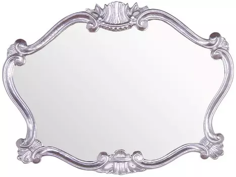 Зеркало 91х70 см глянцевое серебро Tiffany World TW02031arg.brillante