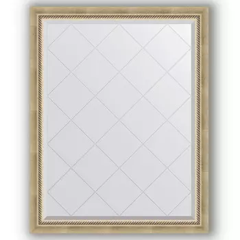 Зеркало 93x118 см состаренное серебро с плетением Evoform Exclusive-G BY 4347