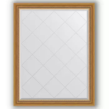 Зеркало 93x118 см состаренное золото с плетением Evoform Exclusive-G BY 4346