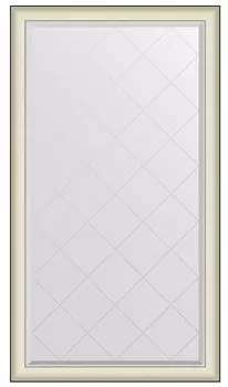 Зеркало 94x169 см белая кожа с хромом Evoform Exclusive-G BY 4574