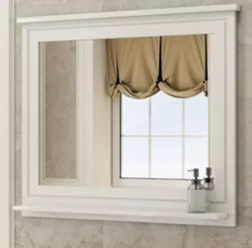 Зеркало 98x80 см белый глянец Comforty Феррара 00004147993