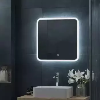 Зеркало Ceruttispa Мадера CT9577 60x60 см, с LED-подсветкой, сенсорным выключателем, диммером