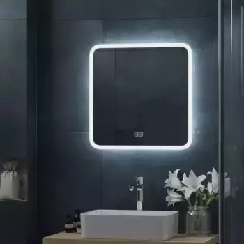 Зеркало Ceruttispa Мадера CT9731 60x60 см, с LED-подсветкой, сенсорным выключателем, диммером, антизапотеванием