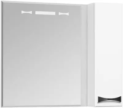Зеркальный шкаф 80x86,8 см белый глянец R Акватон Диор 1A168002DR01R