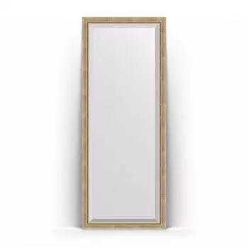 Зеркало напольное 78x198 см состаренное серебро с плетением Evoform Exclusive floor BY 6102