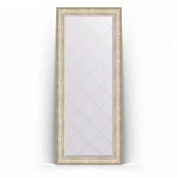 Зеркало напольное 85x205 см виньетка серебро Evoform Exclusive-G Floor BY 6336