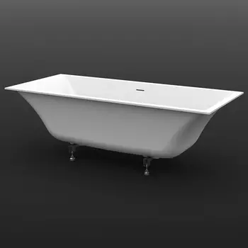 0600-750-01 Knief K.Stone 0600-750-01 ванна Shape встраиваемая, 180x80xH60cм, с щелевым сливом переливом click-clack, белая матовая