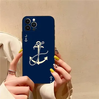 Чехол для телефона в полоску с якорем, лодкой, кораблем, колесом для IPhone 12 Pro 11 13 Max Mini 6 6s 7 8 Xs X Xr Plus SE2020, чехол из ТПУ Fundas iphone 6 or 6s