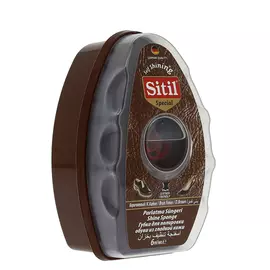 Губка Sitil Self Shining для полировки обуви из гладкой кожи темно-коричневый
