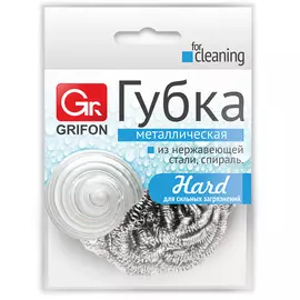 Губка-спираль для мытья посуды Grifon из нержавеющей стали