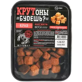 Гренки ржано-пшеничные Крутоны Краб, 100 г