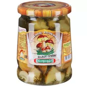 Грибы Экопродукт Белые соленые бочковые 540 г