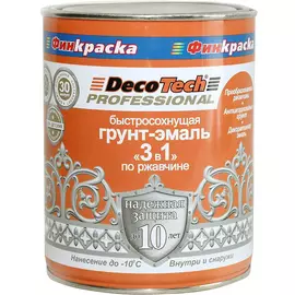 Грунт-эмаль Decotech 3 в 1 белая 0,9 кг