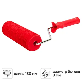 Валик фактурный Pqtools эффект Дождь 180 мм диаметр бюгеля 6 мм