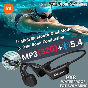 Наушники Xiaomi с костной проводимостью, беспроводные Bluetooth IPX8, водонепроницаемые, MP3-плеер для плавания, Hi-Fi стереонаушники с микрофоном, гарнитура