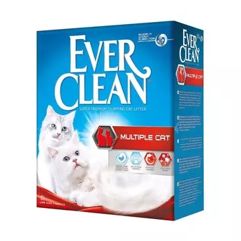 Наполнитель Ever Clean Multiple Cat комкующийся для нескольких кошек в доме - 6 л супер премиум для всех возрастов Нидерланды 1 уп. х 1 шт. х 6 кг