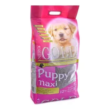 Nero Gold Puppy Maxi Chicken & Rice сухой корм для щенков крупных пород, с курицей и рисом - 12 кг повседневный супер премиум для щенков с курицей породы крупного размера мешок Нидерланды 1 уп. х 1 шт. х 12 кг