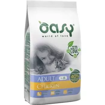 Oasy Dry Professional сухой корм для взрослых кошек с КУРИЦЕЙ - 1,5 кг повседневный супер премиум зерновые для взрослых с курицей для всех пород мешок Импортный корм 1 уп. х 1 шт. х 1.5 кг