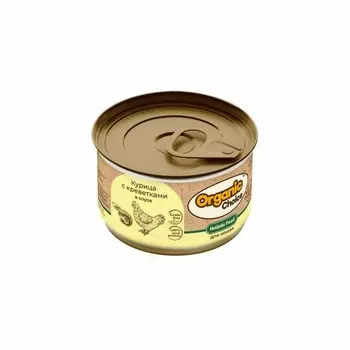 Organic Сhoice Grain Free влажный корм для взрослых кошек, курица с креветками в соусе, в консервах - 70 г х 24 шт повседневный премиум беззерновые для взрослых с курицей консервы (в железной банке) Российский корм 1 уп. х 24 шт. х 1.68 кг