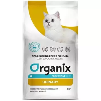 Organix сухой корм для кошек, для профилактики мочевыводящих путей, с курицей - 2 кг повседневный супер премиум для взрослых с курицей мешок Импортный корм 1 уп. х 1 шт. х 2 кг