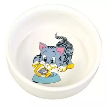 Миска Trixie для кошек керамическая 300 мл/Ф11 см эконом Китай 1 уп. х 1 шт. х 0.292 кг