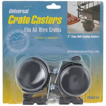 MidWest колеса для клеток Universal Crate Caster универсальные 2 шт Китай 1 уп. х 1 шт. х 0.359 кг
