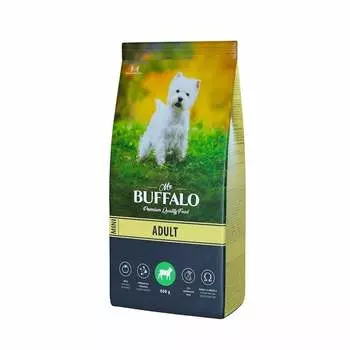 Mr.Buffalo Adult Mini полнорационный сухой корм для взрослых собак миниатюрных пород с ягненком - 800 г повседневный премиум для взрослых с ягненком миниатюрные породы мешок Российский корм 1 уп. х 1 шт. х 0.8 кг